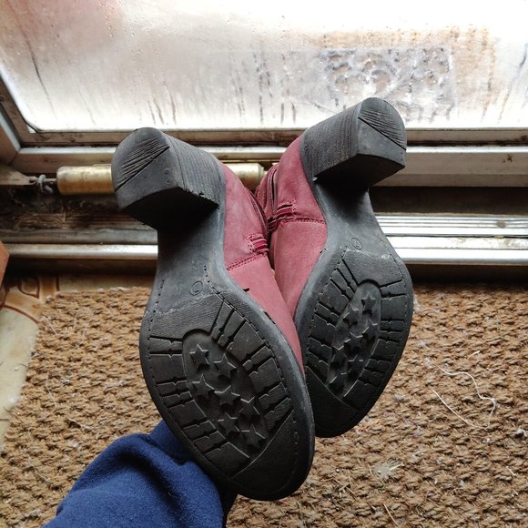 Leather Burgundy Boots - Picture 4 of 5